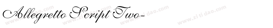 Allegretto Script Two字体转换